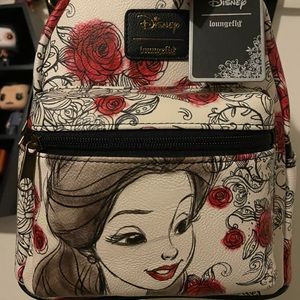 Rare NWT Beauty And the beast loungefly bag backpack mini